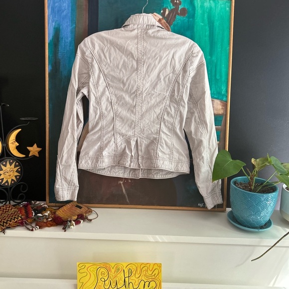 Sandwhich Stylish Boho Pinstripe White Jean Jacket 36 - Picture 10 of 16